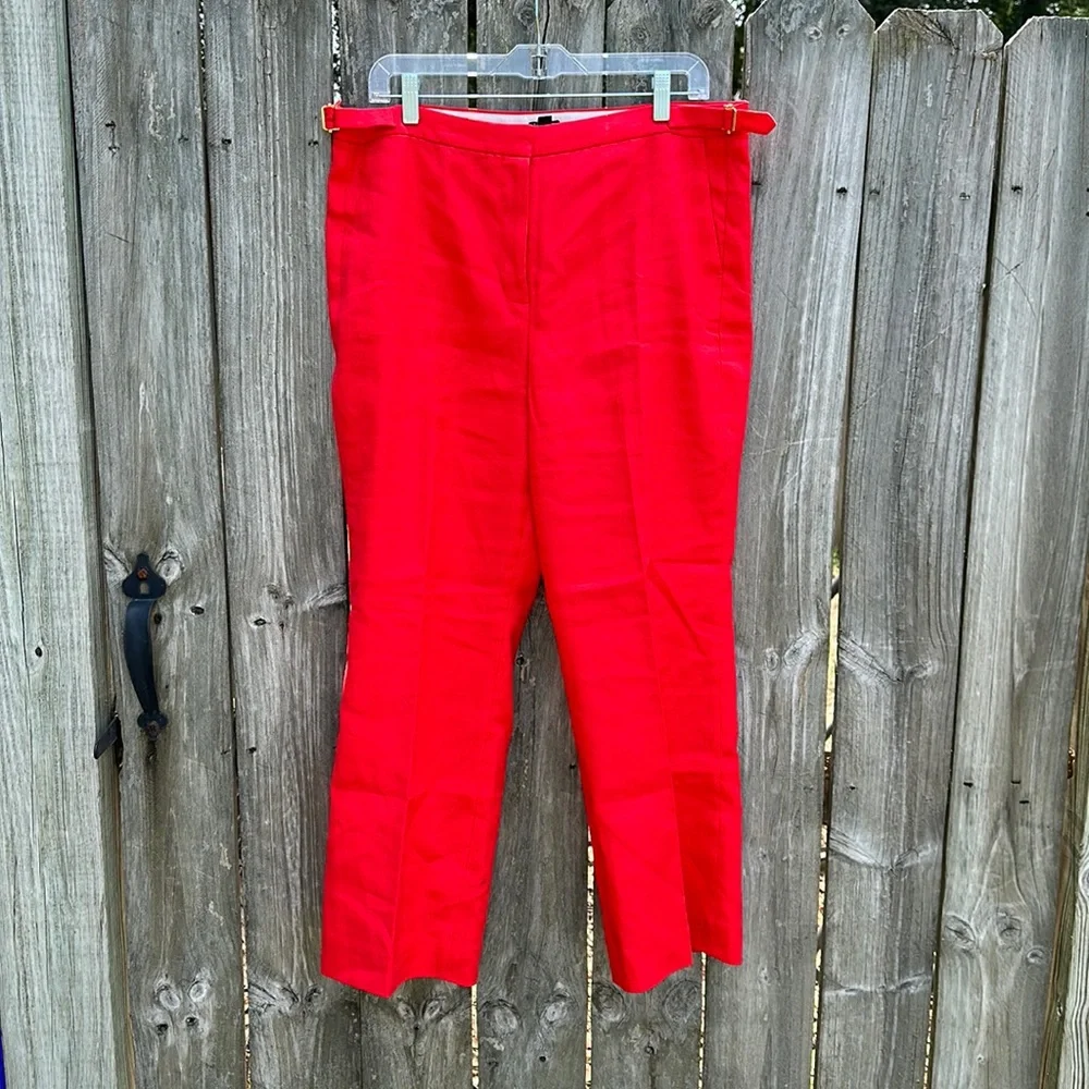 J.Crew Slim-Fit Flare Pant in Stretch Blend Linen - Picture 2 of 13